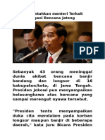 Jokowi Perintahkan Menteri Terkait Segera Tangani Bencana Jateng