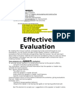 Effective Evaluation Outlined 202