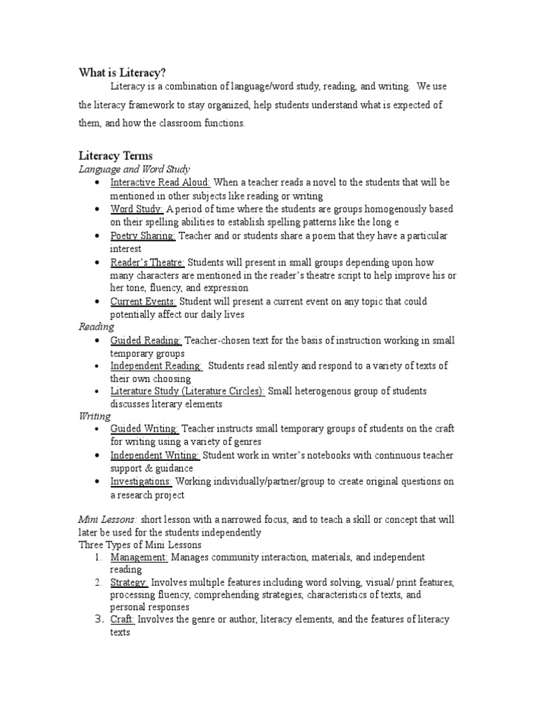 Understanding Literacy Frameworks | PDF | Career & Growth | Language ...