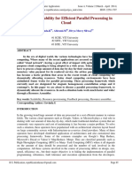 Resource Scalability For Efficient Parallel Processing in Cloud