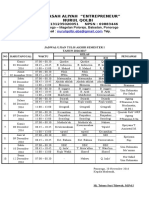 Jadwal Ujian Tulis Akhir Semester i