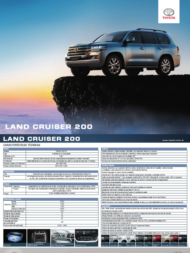 Ficha Técnica Toyota Land Cruiser 200