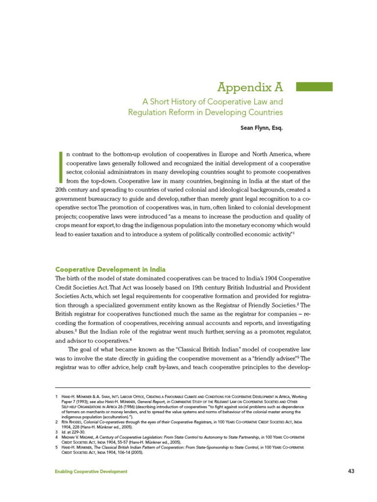 History of Cooperative Law in India | PDF | Cooperative | Economies