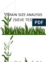 Grain Size Analysis: (Sieve Test)