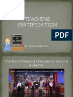 teaching certification