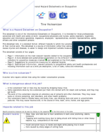 Tire Vulcanizer: What Is A Hazard Datasheet On Occupation?