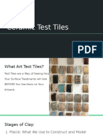  day 1  surface treatment test tiles 