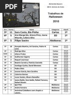 Halloween- Resultados Concurso Dos Trabalhos