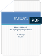 Hydrology 1 Hydrology 1 Hydrology 1