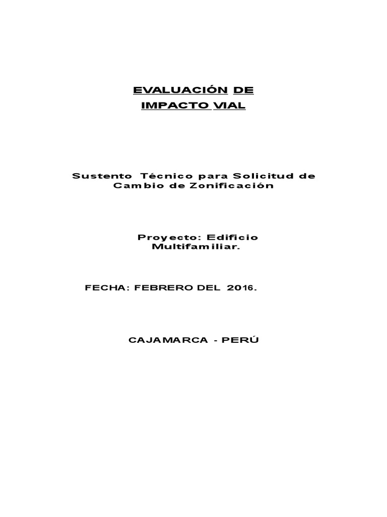 Estudio de Impacto Vial en Cajamarca | PDF | Calle | Peatonal