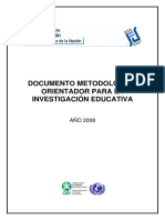 Documento Metodologico Orientador Para La Investigacion Educativa