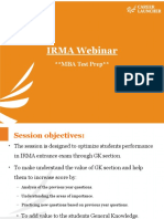 IRMA Webinar: MBA Test Prep