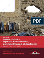 Report from the Knowledge Roundtable on Programmatic Measures in Prevention, Intervention and Response to Attacks on Education