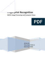 Fingerprint Recognition: CS676: Image Processing and Computer Vision