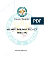 Guidelines for Mba Final Project 2016 1