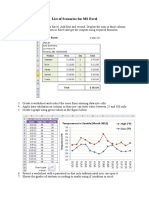 List of Scenarios for MS Excel 20007