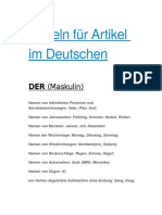 Regeln Für Artikel Im Deutschen