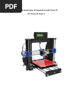 Acrylic I3 Pro B 3D Printer Building Instruction PDF