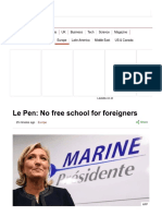 Le Pen_ No Free School for Foreigners - BBC News