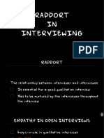 Rapport IN Interviewing