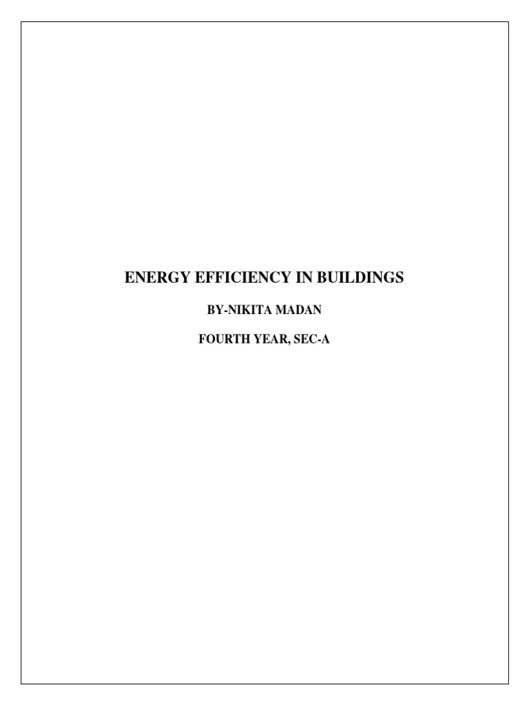 Energy Efficiency in Buildings | PDF | Cogeneration | Photovoltaics