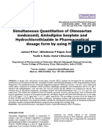 Taj Pharma Simultaneous Quantitation of Olmesartan Medoxomil