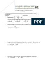 9º Ano 2º Teste Matemática (A) 08-09 - Inequações e o Conjunto IR, Sistemas de Equações Profº TM