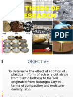 Methods of Research: "Behav Iorofs Oil Whe N Using P Lastic A S Soil Stabiliz ER"