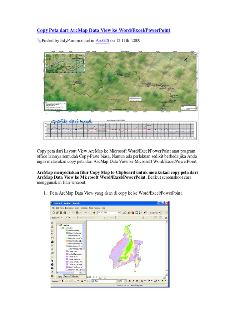Cara Copy Peta dari ArcMap ke Office | PDF | Metode & Bahan Ajar | Komputer