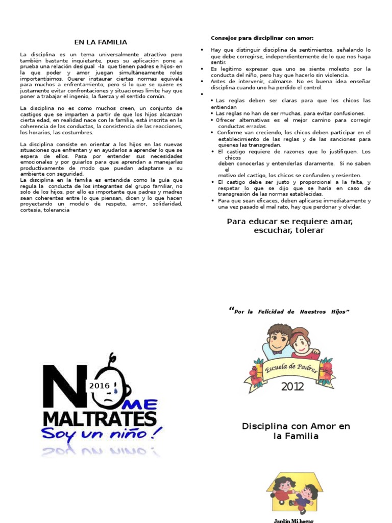 Disciplina Amorosa en la Familia | PDF | Disciplinas | Tolerancia