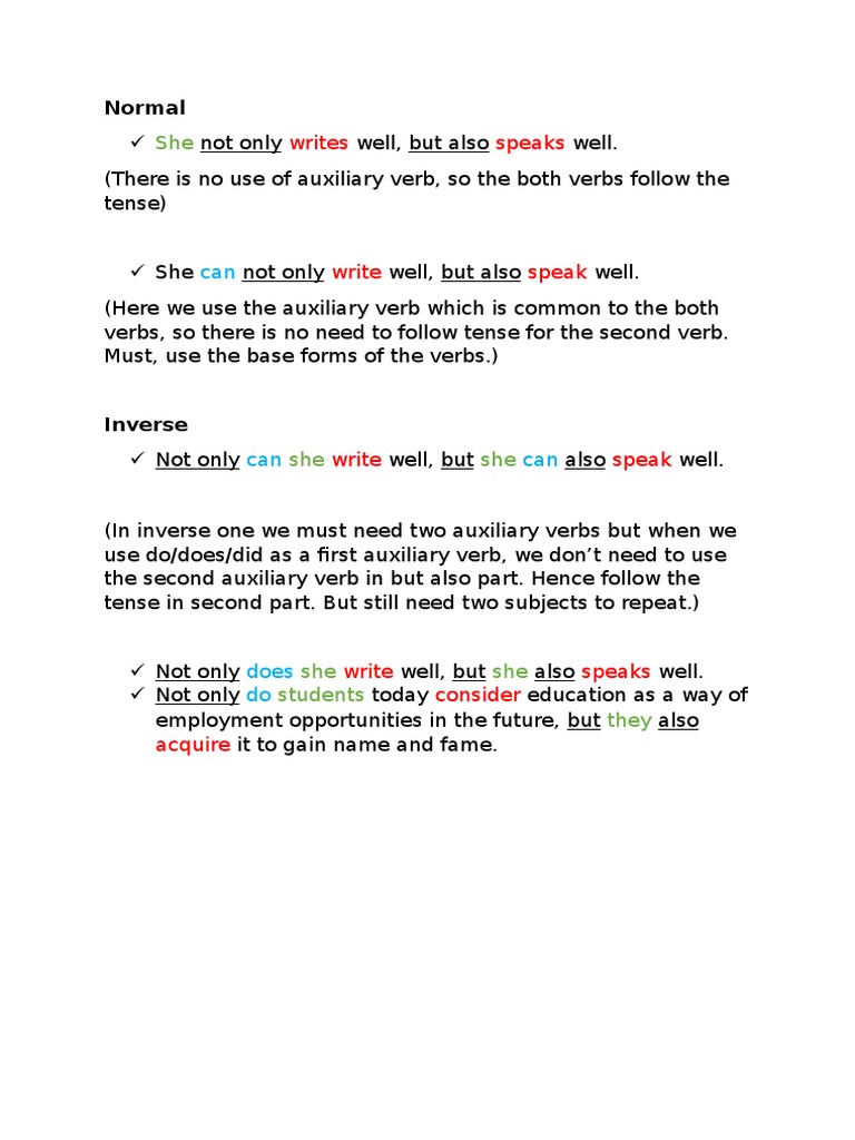 Grammar Rules for 