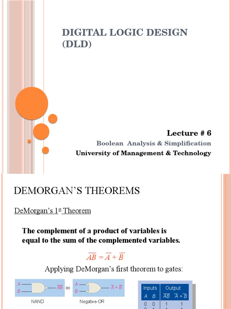 Digital Logic Design | PDF | Logic Gate | Boolean Algebra