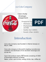 Coca Cola's Mission to Refresh the World