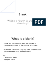 Blank: What Is A "Blank" in Analytical Chemistry?
