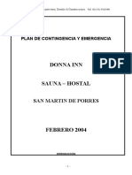 Plan de Contingencia Sauna