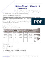 Chemistry  Notes Class 11 Chapter  9 Hydrogen.pdf