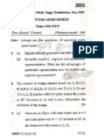 Mdu 8TH Sem Computer Aided Design Paper (Cad)