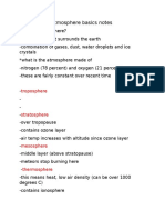 Atmosphere Basics Notes