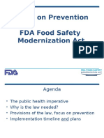 Focus On Prevention - FDA Food Safety Modernization Act