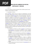 Determinación de Humedad en Frutas Post Cosecha Delia
