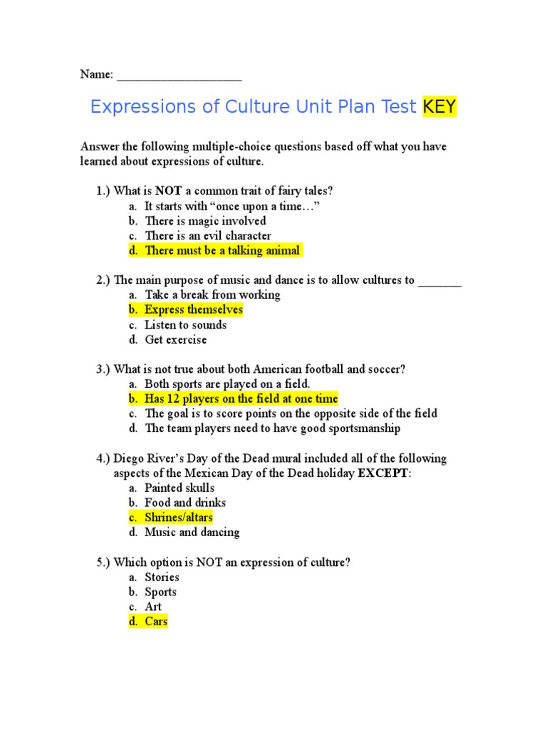 Sports Culture Multiple Choice Quiz | PDF | Sports & Recreation ...