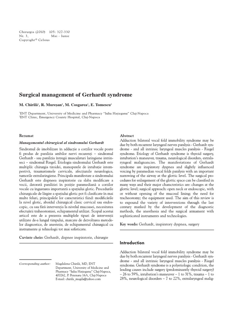Gerhardt Syndrome | PDF