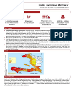 FAO Situation Report Hurricane Matthew