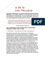 Historia de La Educación Peruana Siglo Xx