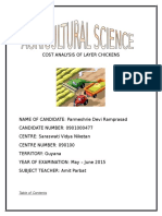 Cost Analysis of Layer Chickens