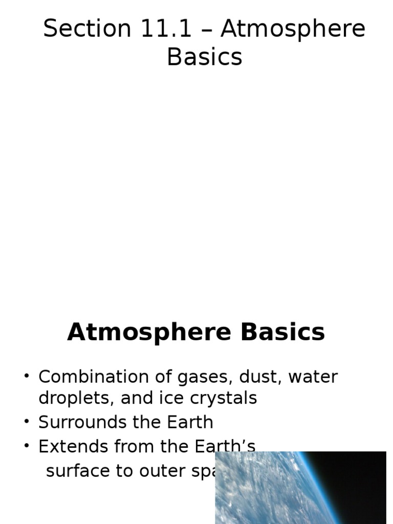 Understanding Earth's Atmosphere Basics | PDF | Atmosphere Of Earth ...