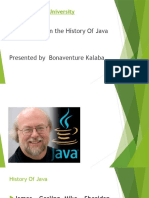 DMI ST - Eugene University: Presentation On The History of Java