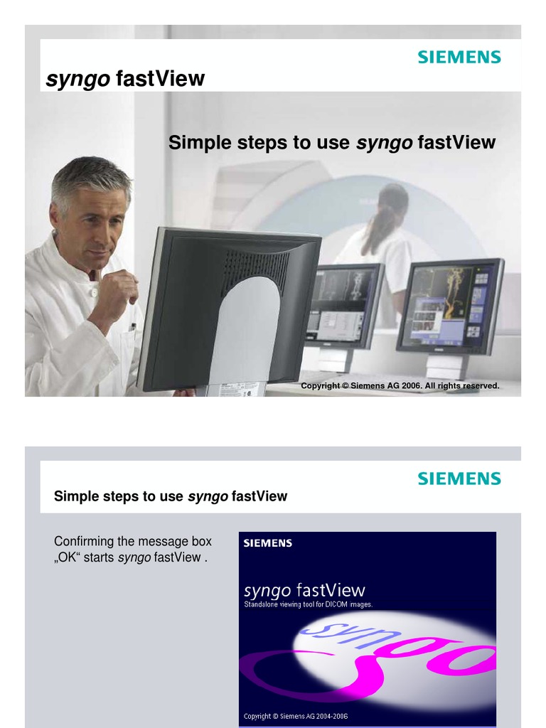 Syngo Fastview-Basicsteps : Synogo FastView – WXSPZZ