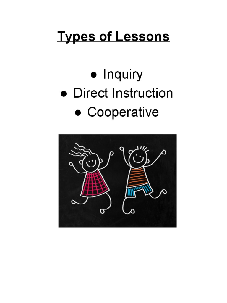 Types of Teaching Lessons Explained | PDF | Further Education ...