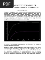 The Improved Equation of Flotation Kinetics With Delay